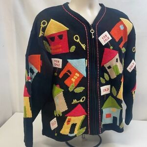 Bellepointe Real Estate Agent Realtor Cardigan Sweater XL Moving Selling Houses